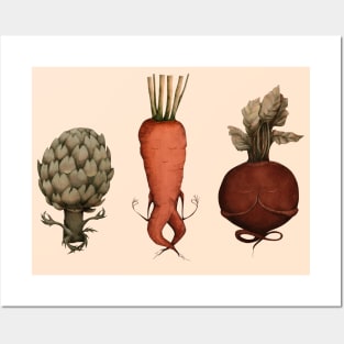 veggie yoga Posters and Art